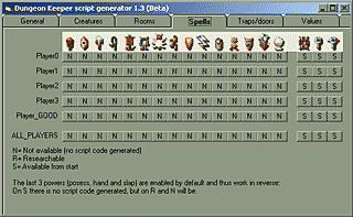 Script generator screenshot